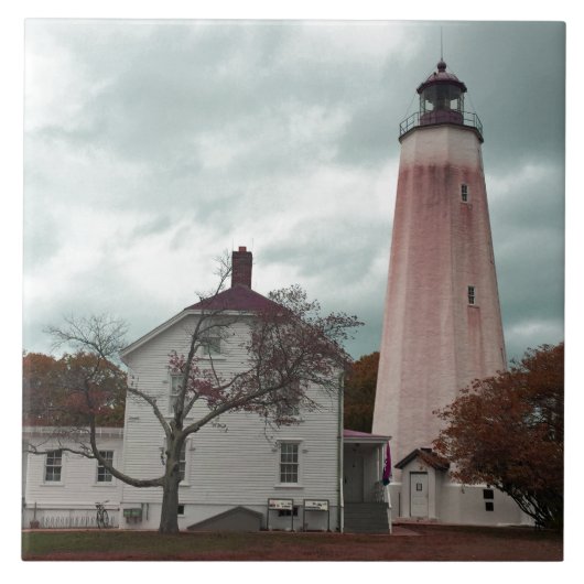 Sandy Hook Lighthouse Tegeltje (Voorkant)