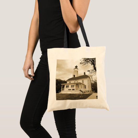 Sandy Hook Lighthouse Tote Bag (Voorkant (product))