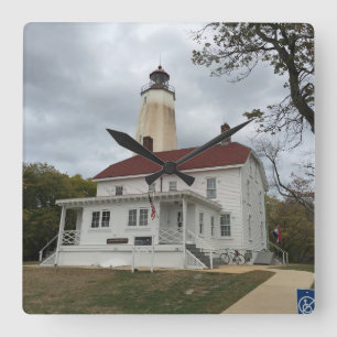 Sandy Hook Lighthouse Vierkante Klok