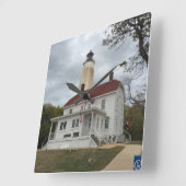 Sandy Hook Lighthouse Vierkante Klok (Hoek)