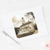 Sandy Hook Lighthouse Vierkante Sticker (Envelop)