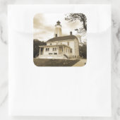 Sandy Hook Lighthouse Vierkante Sticker (Tas)
