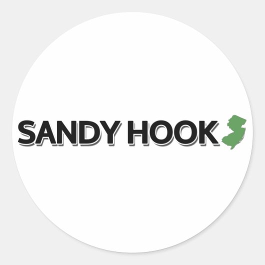 Sandy Hook, New Jersey Ronde Sticker (Voorkant)