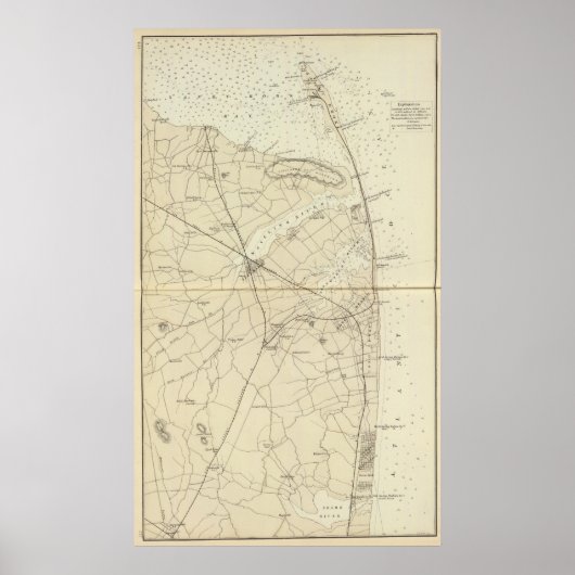 Sandy Hook to Shark River Coast Chart Map Poster (Voorkant)