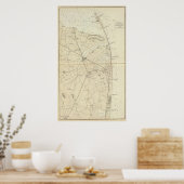 Sandy Hook to Shark River Coast Chart Map Poster (Keuken)