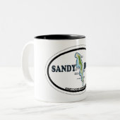 Sandy Hook. Tweekleurige Koffiemok (Voorkant links)
