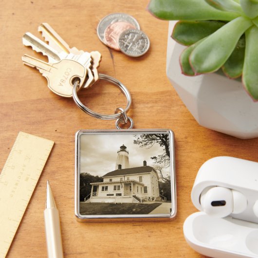 Sandy Hook-vuurtoren Sleutelhanger (Bureau)