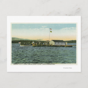 Sandy Island, Boston YMCA Camp Landing Uitzicht Briefkaart