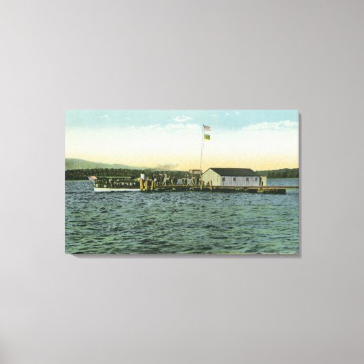 Sandy Island, Boston YMCA Camp Landing Uitzicht Canvas Afdruk (Voorkant)