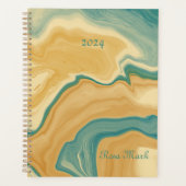Sandy Marble Swirl Gepersonaliseerd Planner (Voorkant)