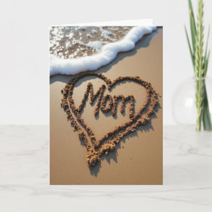 Sandy Mom Strand Scene Kaart