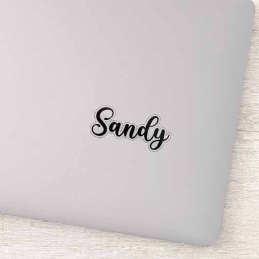 Sandy Name - Handgeschreven kalligrafie Sticker (Detail)