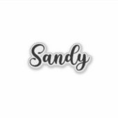 Sandy Name - Handgeschreven kalligrafie Sticker (Voorkant)