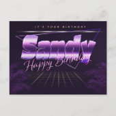 Sandy Name Vorname lila Postkarte Geburtstag Briefkaart (Voorkant)