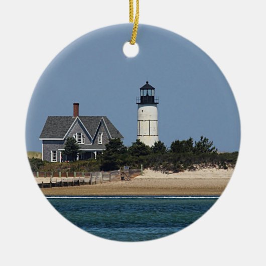 Sandy Neck Lighthouse Keramisch Ornament (Voorkant)