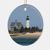 Sandy Neck Lighthouse Keramisch Ornament (Links)