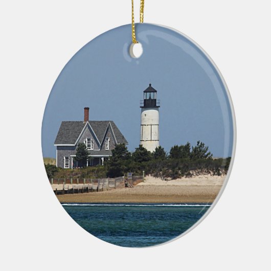 Sandy Neck Lighthouse Keramisch Ornament (Links)