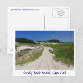 Sandy Neck Marsh Trail, Sandy Neck Beach, Cape Cod Briefkaart (Voorkant / Achterkant)