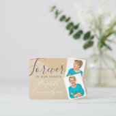 Sandy Ocean Beach Funeral Memorial Visitekaartje (Staand voorkant)