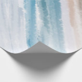 Sandy Ocean Waves Abstracte Waterverf Cadeaupapier (Hoek)