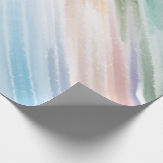 Sandy Ocean Waves Abstracte Waterverf Cadeaupapier (Hoek)