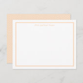 Sandy Pale Peach and White Polka Dot Note Cards Notitiekaartje (Voorkant / Achterkant)