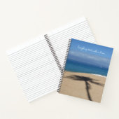 Sandy Palm Tree Shadow Photo Large Spiral Notitieb Notitieboek (Binnen)