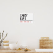 Sandy Park Stadium Street Sign Poster (Keuken)