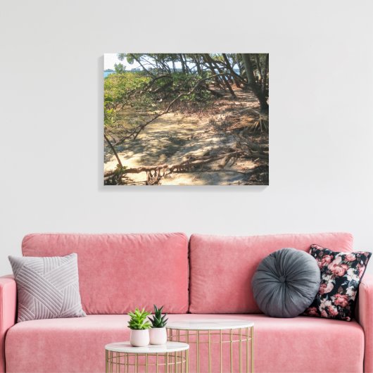 Sandy Path door de Mangroves Canvas Afdruk (Insitu (Woonkamer))
