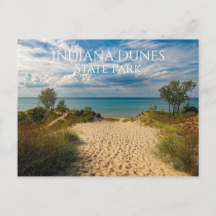 Sandy Path to Lake Michigan Beach, Indiana Dunes Briefkaart