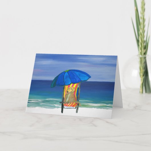 Sandy Paws Beach Dog Kaart (Voorkant)