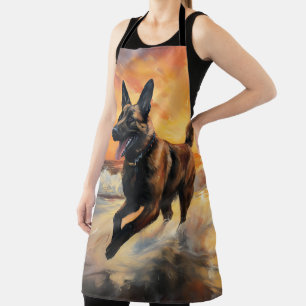 Sandy Paws Belgische Malinois Hond op Strand Zonso Schort