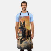 Sandy Paws Belgische Malinois Hond op Strand Zonso Schort (Gedragen)