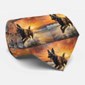 Sandy Paws Belgische Malinois Hond op Strand Zonso Stropdas (Opgerold)