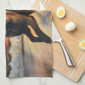 Sandy Paws Belgische Malinois Hond op Strand Zonso Theedoek (Quarter Fold)