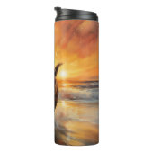 Sandy Paws Belgische Malinois Hond op Strand Zonso Thermosbeker (Geroteerd rechts)