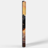 Sandy Paws Berner Berghond op Strand Zonsondergang Case-Mate iPhone Case (Achterkant / Rechts)