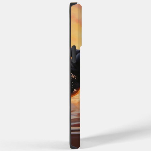 Sandy Paws Berner Berghond op Strand Zonsondergang Case-Mate iPhone Case (Achterkant / Rechts)