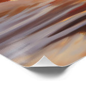 Sandy Paws Berner Berghond op Strand Zonsondergang Perfect Poster (Hoek)