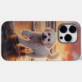 Sandy Paws Bichon Frise Hond op Strand Zonsonderga Case-Mate iPhone Case (Achterkant (horizontaal))