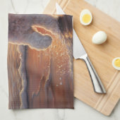 Sandy Paws Bichon Frise Hond op Strand Zonsonderga Theedoek (Quarter Fold)