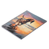 Sandy Paws bloedhond op strand zonsondergang Notitieboek (Linkerzijde)