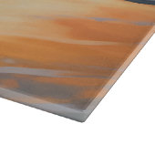 Sandy Paws bloedhond op strand zonsondergang Snijplank (Hoek)