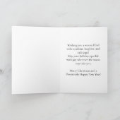 Sandy Paws & Christmas Cheer – Yorkie at the Beach Kaart (Binnen)