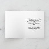 Sandy Paws & Holiday Claus – St. Bernard Christmas Kaart (Binnen)