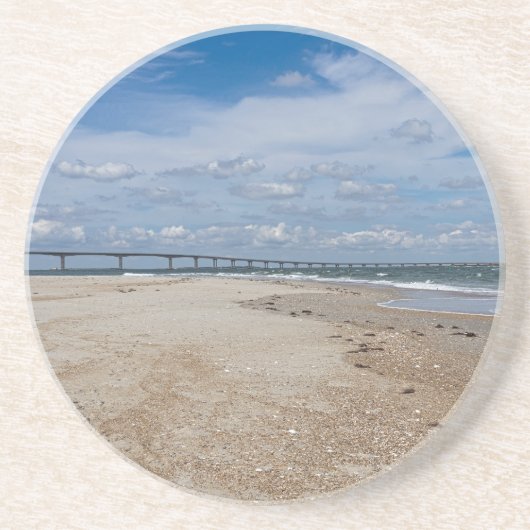 Sandy Pebble Beach Zandsteen Onderzetter (Voorkant)