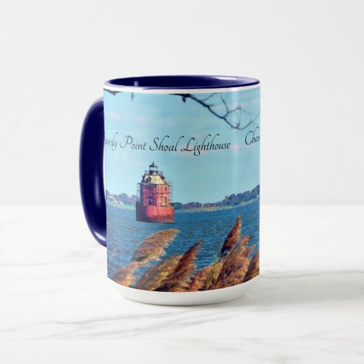 Sandy Point Shoal Lighthouse Ceramic Mok (Voorkant links)