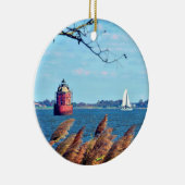 Sandy Point Shoal Lighthouse Keramisch Ornament (Rechts)