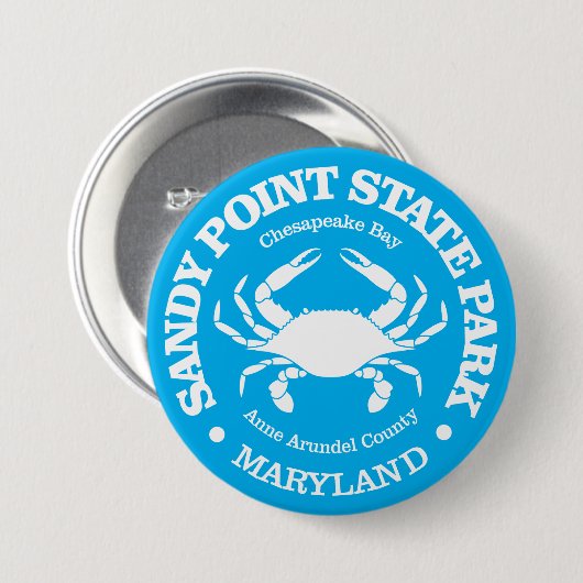 Sandy Point SP (krab) Ronde Button 7,6 Cm (Voorkant /achterkant)