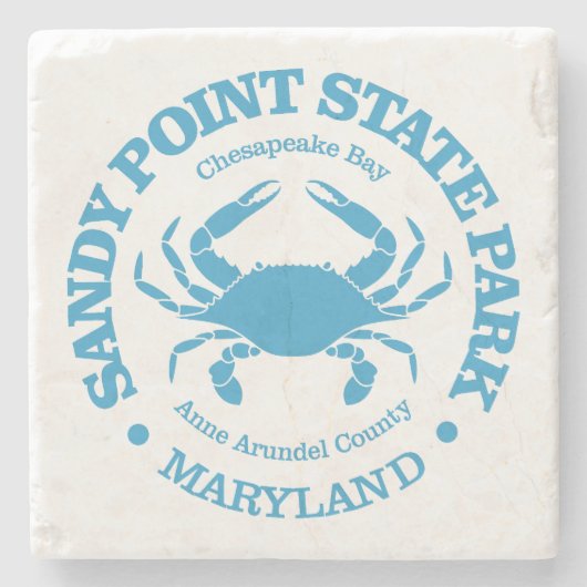 Sandy Point SP (krab) Stenen Onderzetter (Voorkant)